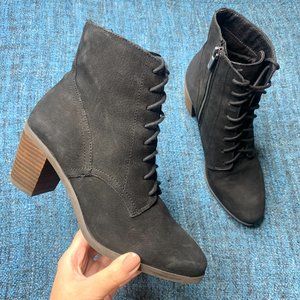 Lucky Brand Persee Lace Up Ankle Booties In Black